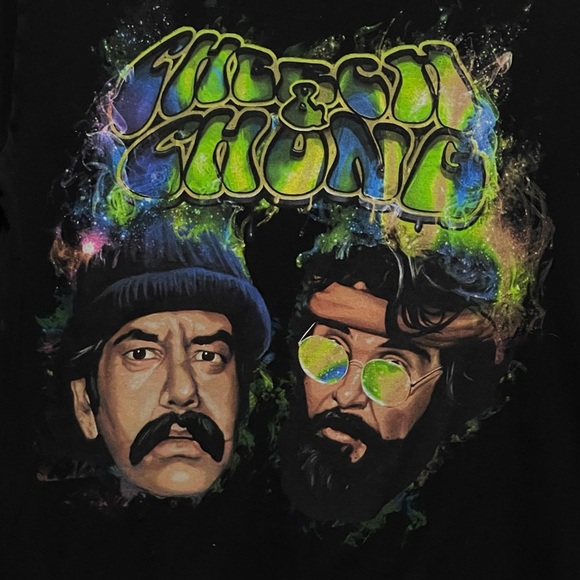 Cheech & Chong Women’s T-Shirt Size Medium Long Sleeve in Black in Cotton - Picture 1 of 6